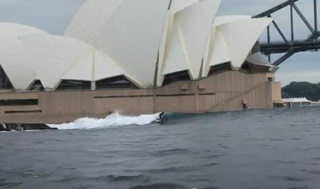 Watch: Surfers Ride Two-Foot Swell Beside The Opera House