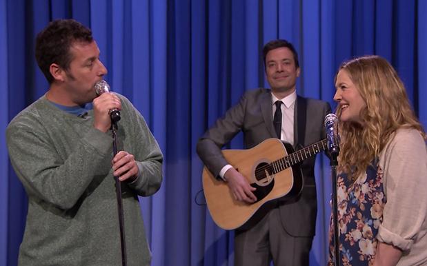 Adam Sandler Serenading Drew Barrymore Is Frankly Adorable, Romantic and Comedic