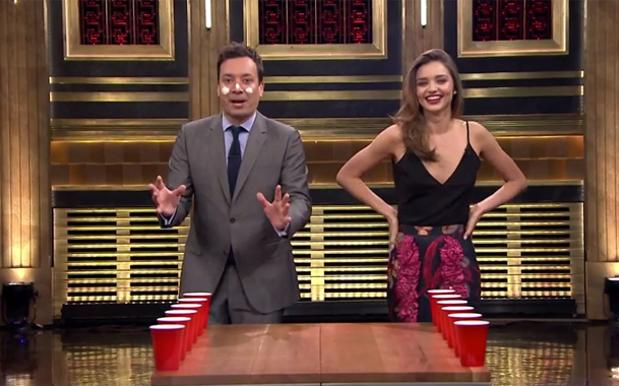 When Jimmy Fallon Battles Miranda Kerr In Flip Cup, There Are No Losers