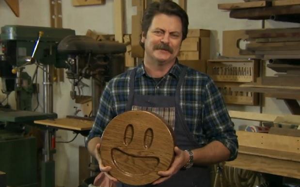 Nick Offerman Made Some Wooden Emojis For You