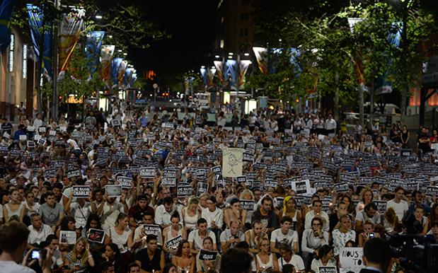 More Than A Thousand Gather In Martin Place In A Vigil For Charlie Hebdo