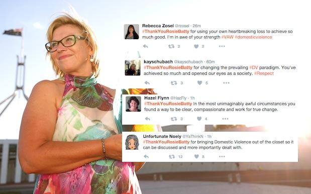 Aussies Say #ThankYouRosieBatty For The Anti-DV Crusader’s Impact In 2015