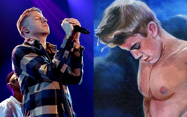 PSA: Macklemore Owns A Painting Of Justin Bieber’s Pancake-Covered Boner