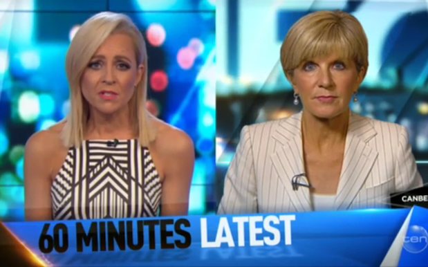 WATCH: Julie Bishop Gives A Diplomatic ’60 Minutes’ Take On ‘The Project’