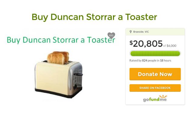 Q&A Ledge Duncan Could Buy 1,000 Toasters With The $20K Y’All Raised So Far