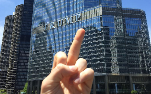 Flipping Off Trump HQ Is The Selfie Trend Making America Great Again
