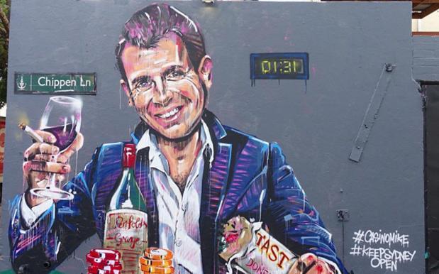 Mike Baird Caught Taking A Cheeky Selfie With The #CasinoMike Mural