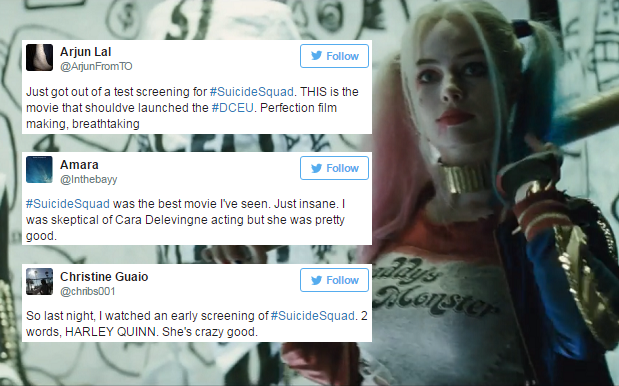 DC FANS, REJOICE: Viewers Are Hyped After Early ‘Suicide Squad’ Screening