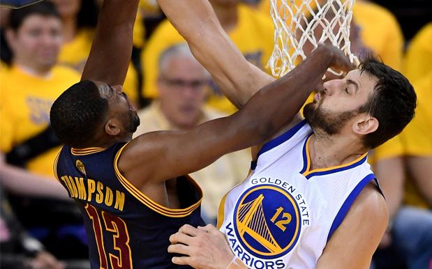 WATCH: Andrew Bogut Goes Boonta For Blocks In Q1 Of NBA Finals Game 2