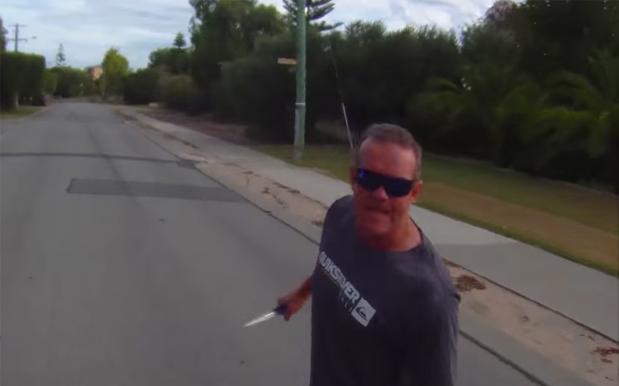 WATCH: Cyclist Gets Attacked In Perth By Knife-Wielding, Road-Raging Psycho