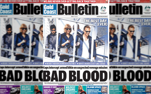 Gold Coast Bulletin Heralds T-Swift, Devotes Every Headline To Her Tunes