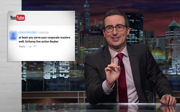 WATCH: John Oliver’s YouTube Commenters Are More Creative Than Your Trolls