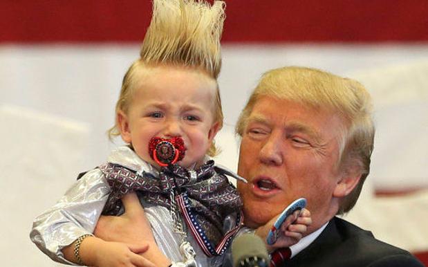Donald Trump Cements Man-Baby Status By Chucking Crying Kid Out Of Rally