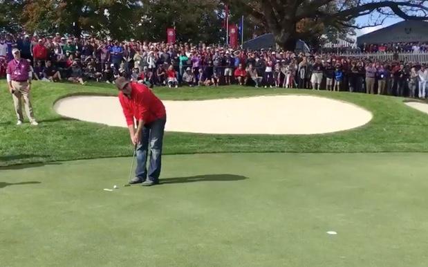 WATCH: Dickhead Golf Heckler Forced To Take A Putt & Absolutely Nails It