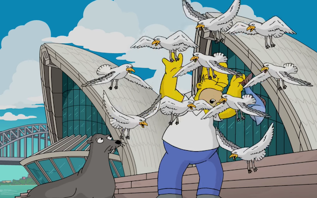 WATCH: Homer Simpson Visited The Opera House & Got Mauled By Flying Rats