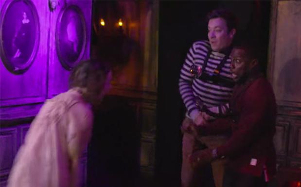 WATCH: Kevin Hart & Jimmy Fallon Shit Their Dacks In A Spooky Haunted House