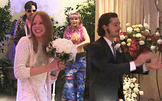 Shia LaBeouf Got Married By A Fake Elvis In Vegas & There’s A Livestream