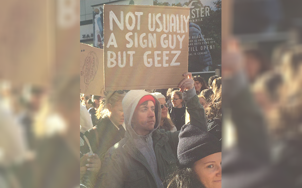 Here’s The Backstory To The Not A Sign Guy’s 10/10 Trump Protest Sign