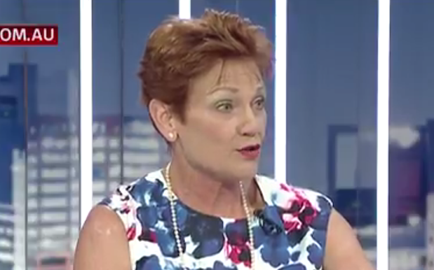 WATCH: Pauline Hanson Giddily Proposes Burqa Ban In QLD State Buildings
