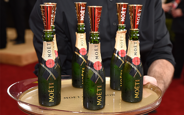 The Globes Provided Fancy Funnels So Celebs Could Slam Moët From The Bottle