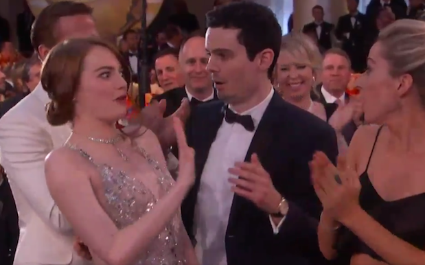 Emma Stone’s Globes Miss-Kiss Is Yr New Fave ‘Celebs Are Relatable’ Moment