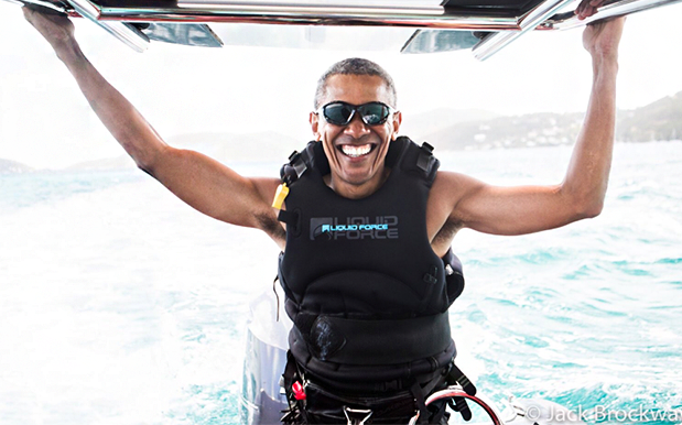 These Photos Of Obama Chilling & Kitesurfing W/ Richard Branson Are A+++