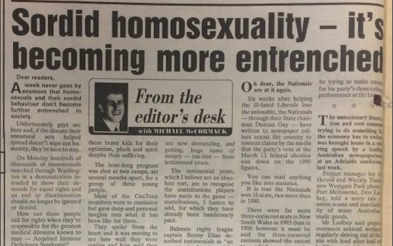 Here’s Exactly What Our New Deputy PM Said About Gay People & AIDS In 1993