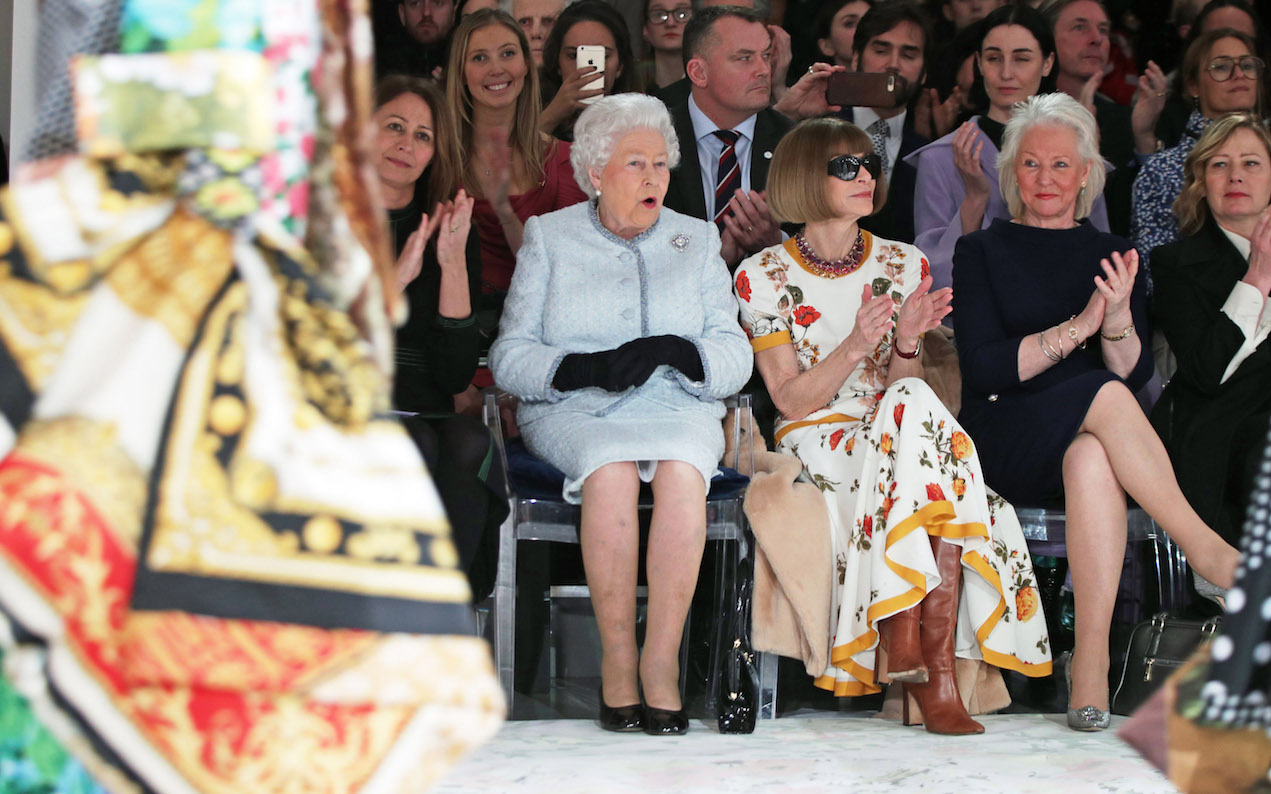 Queen Liz Casually Dropped Into An Avant-Garde London Fashion Week Show