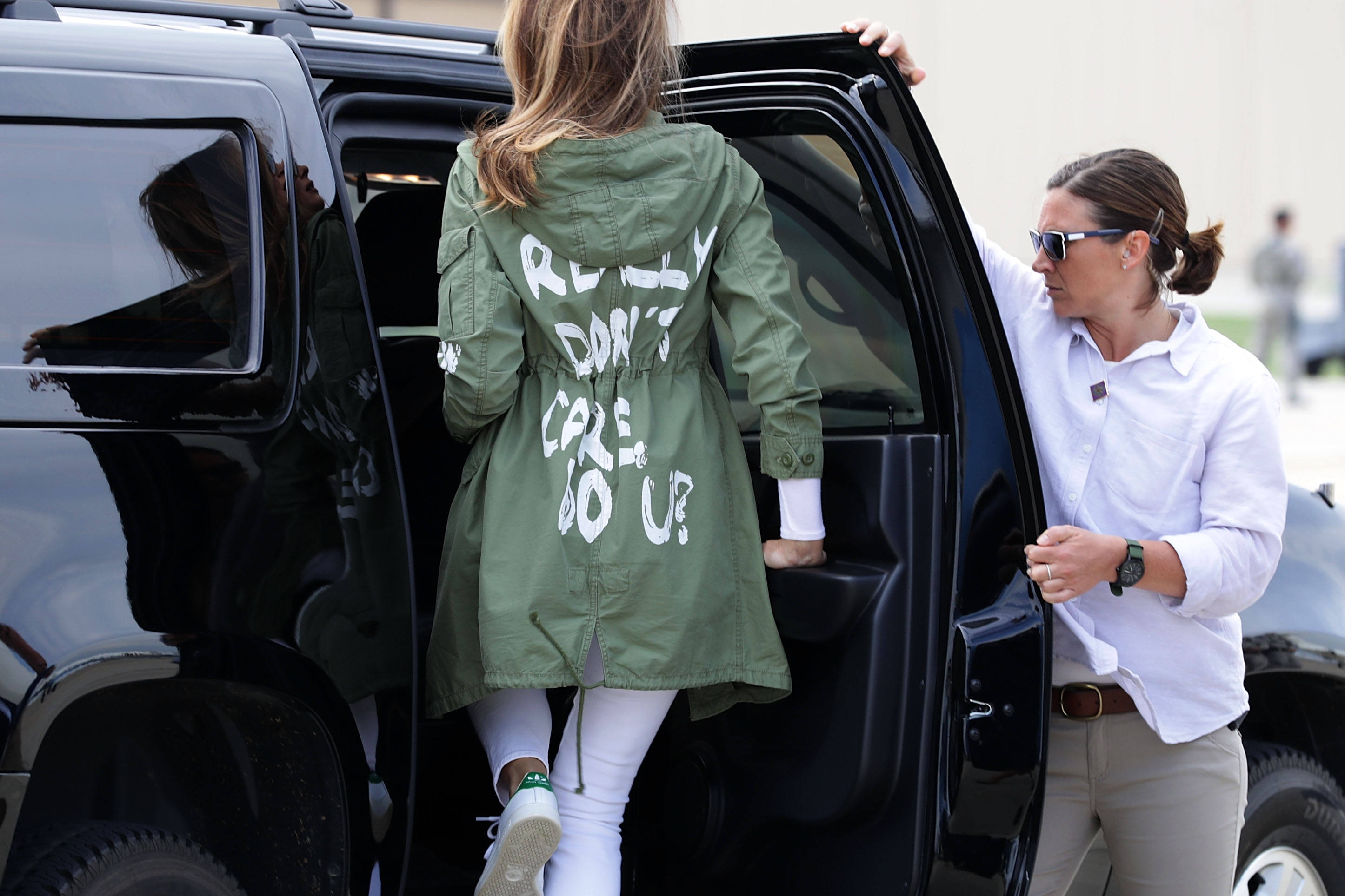Melania Trump Wears ‘I Really Don’t Care’ Jacket En Route To Visit Kids In Detention