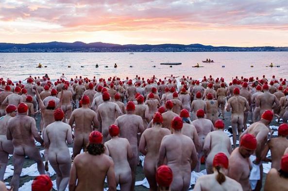 1,537 People Freeze Their Bits Off In Record-Breaking Nudie Swim At Dark Mofo