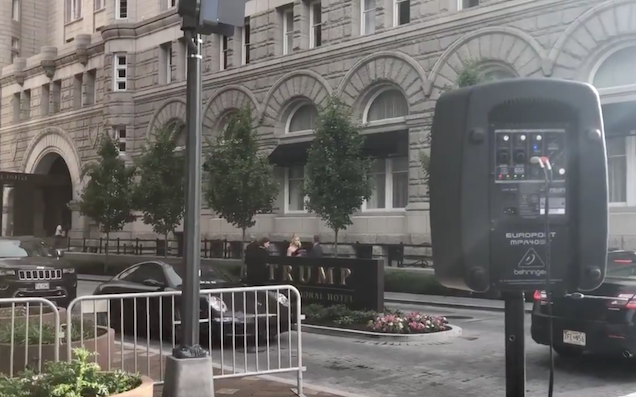 Protesters Play Recordings Of Crying Detained Children Outside Trump Hotel