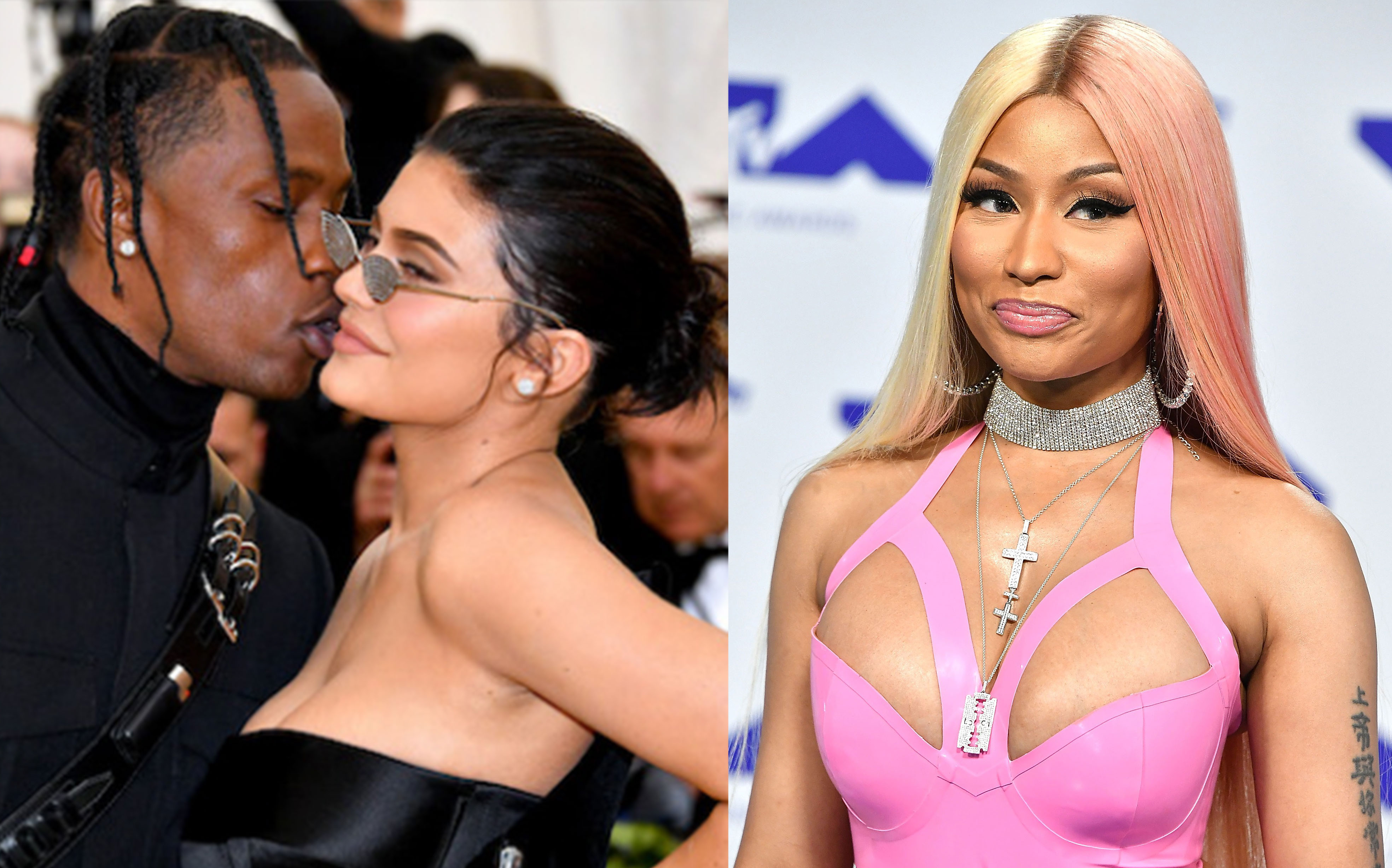 Nicki Minaj Reacts To Footage Of Kylie Jenner Running From Her At The VMAs