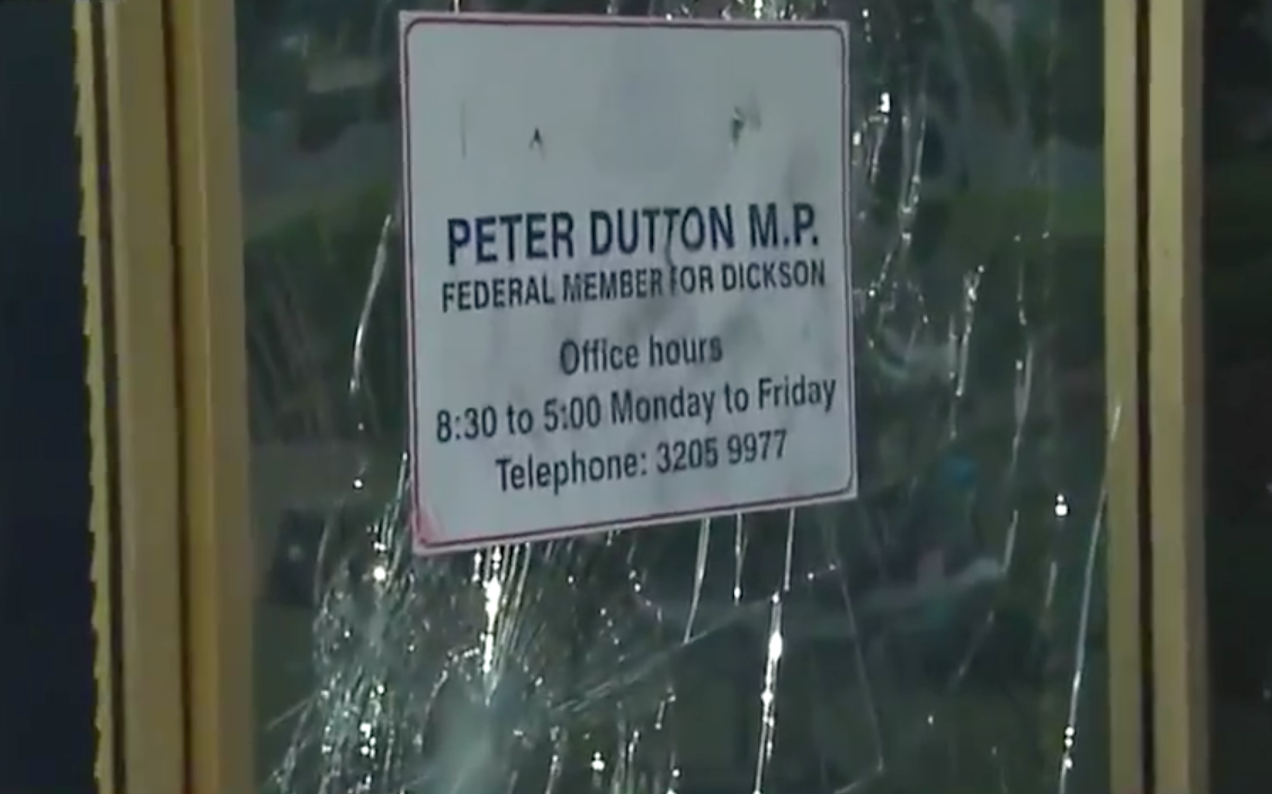 Peter Dutton’s QLD Office Vandalised Overnight As Leadership Challenge Looms