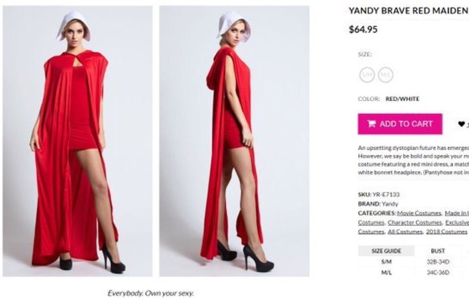 A Sexy ‘Handmaid’s Tale’ Halloween Costume Has Been Pulled From Sale