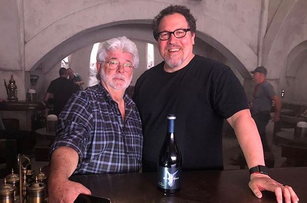 Just A Pic Of A Very Happy Jon Favreau With ‘Star Wars’ Papa George Lucas
