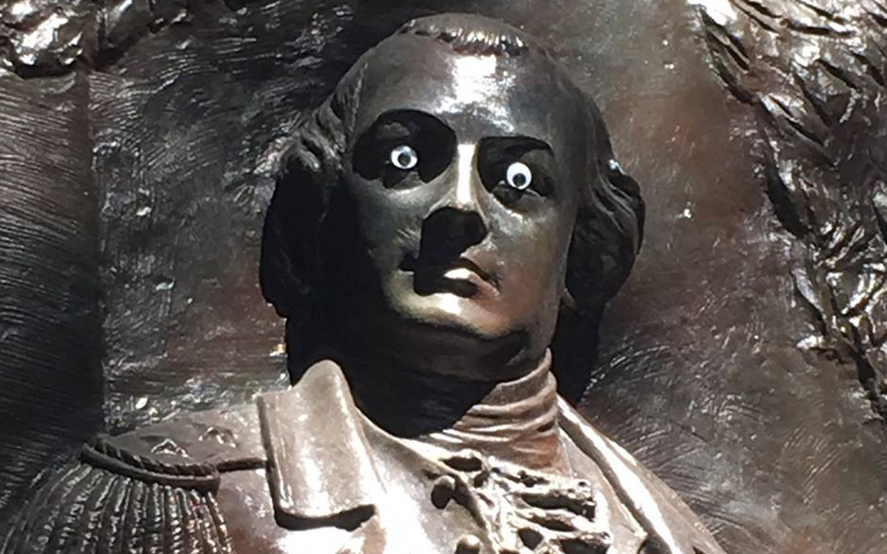 US Town Is Not Impressed That Someone Stuck Googly Eyes On Local Statue