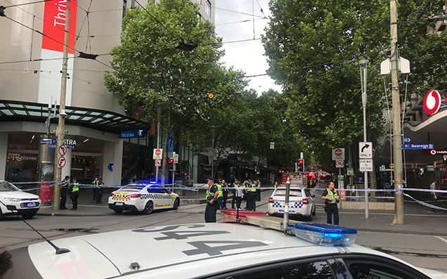 Man Shot By Police After Stabbing Two People During Incident In Bourke St