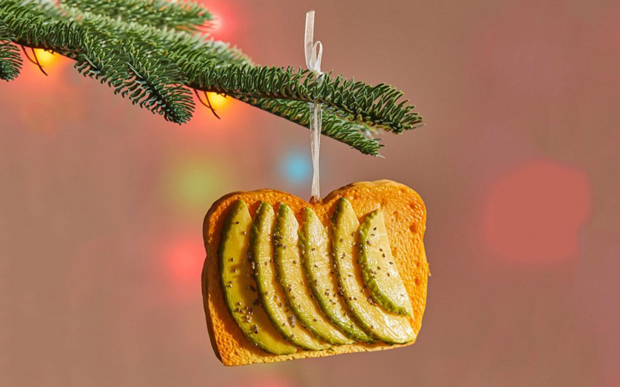 These Avocado Toast And Rosé Tree Decorations Are All We Want For Xmas