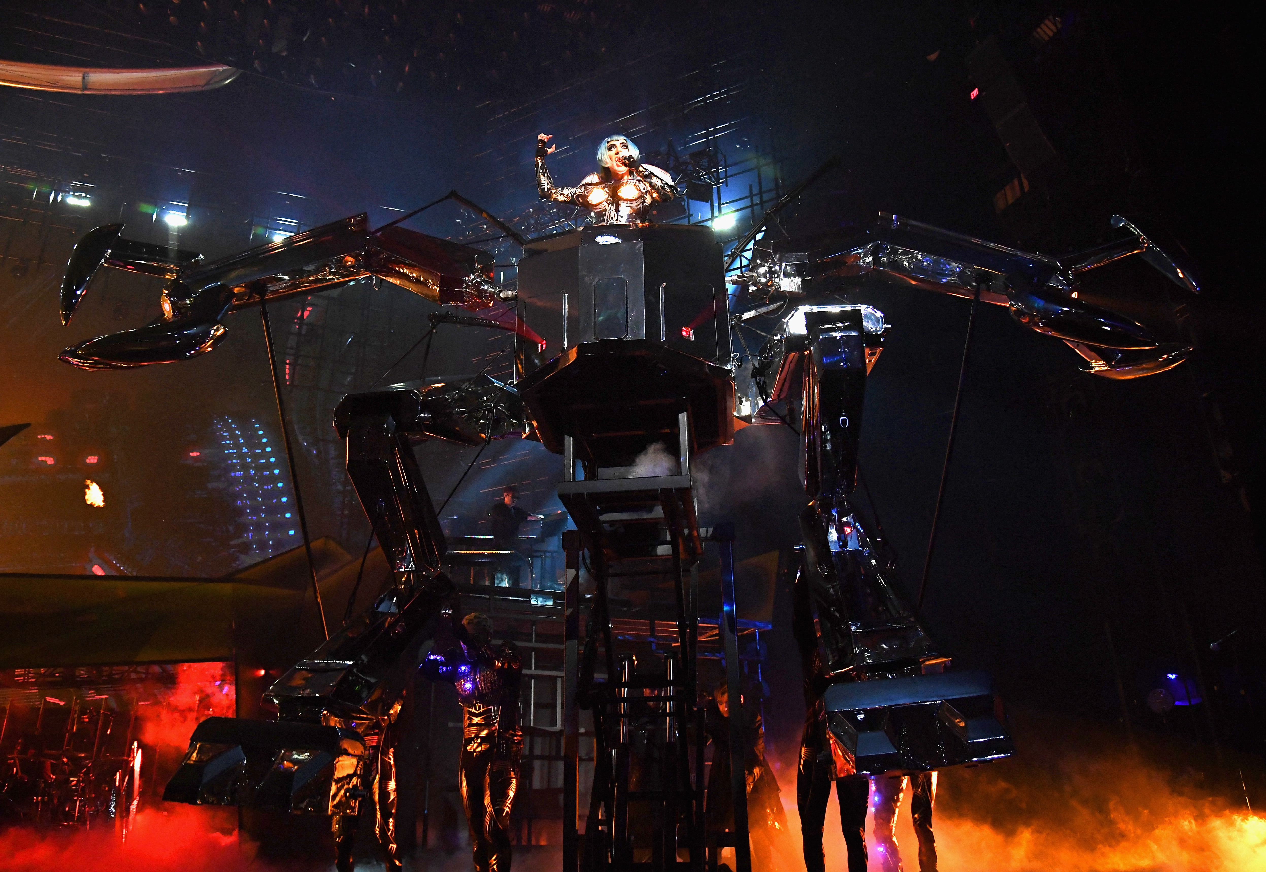 Lady Gaga Just Performed On Top Of A Ginormous Robot & That’s Us Done