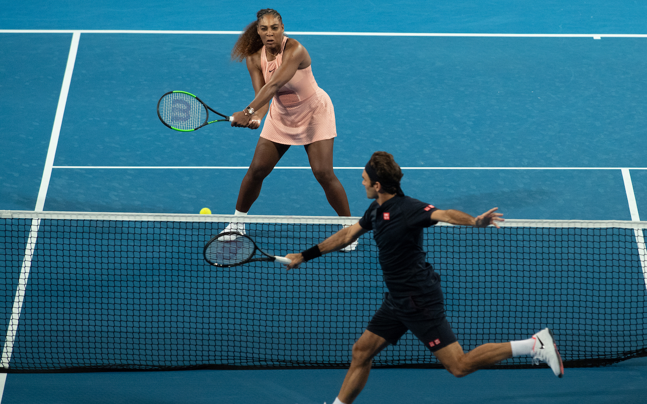 Roger Federer & Serena Williams Finally Met In A Tennis Battle Of The GOATs
