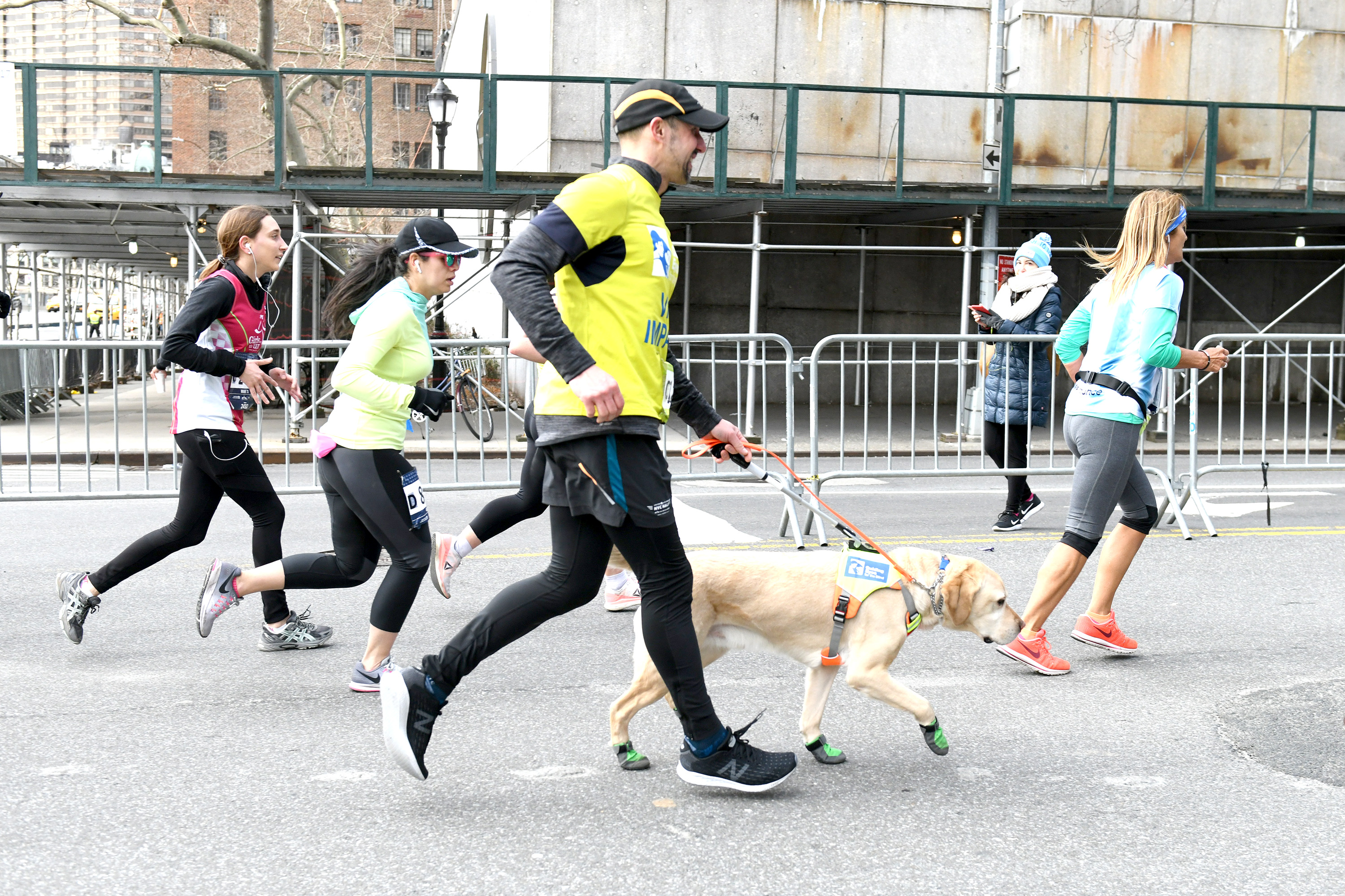 Blind Runner And His Guide Dogs Make History At NYC Half Marathon