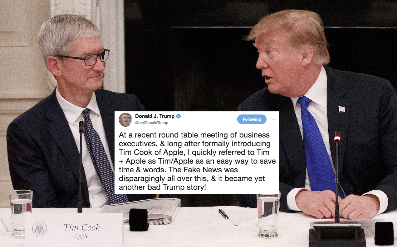 Brainlord Trump Says He Called Tim Cook ‘Tim Apple’ To “Save Time & Words”