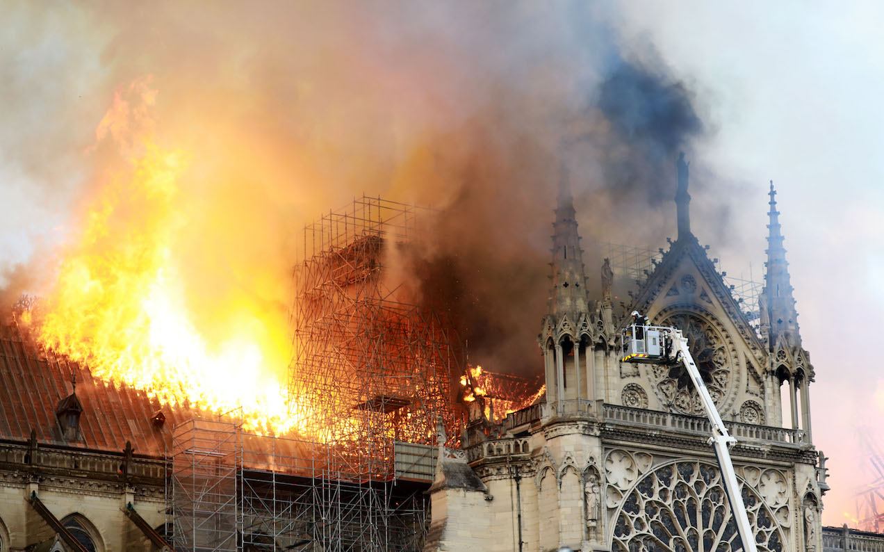Notre Dame Cathedral In Flames As Paris Firefighters Battle To Save Icon