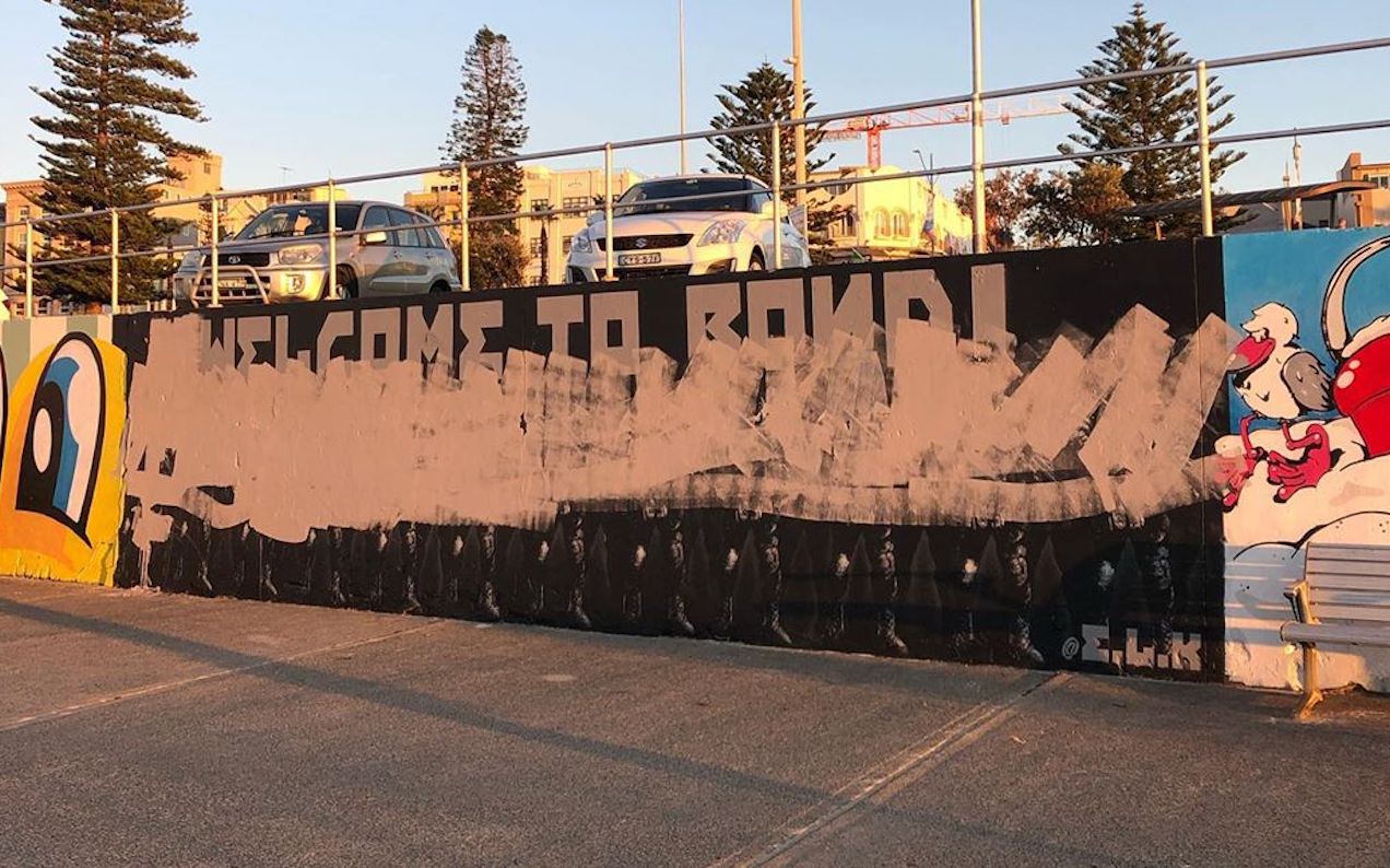 Bondi’s Anti-Border Force Mural Defaced Hours After Council Voted To Keep It
