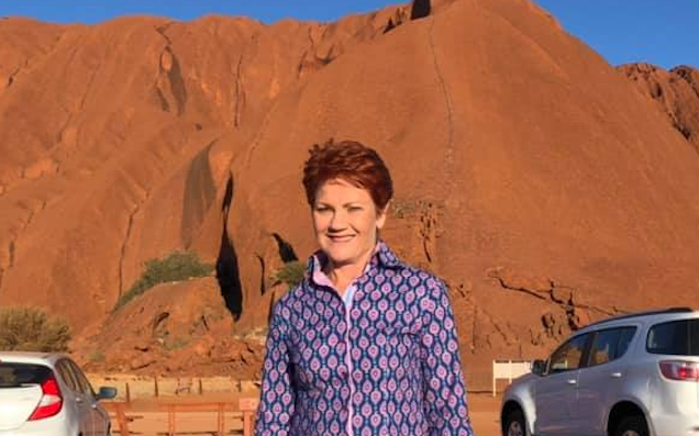 Spiritually Bankrupt Rodeo Clown Pauline Hanson Has Flown To Uluru Just To Climb It