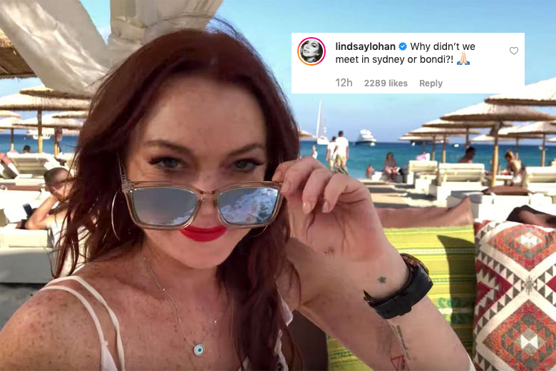 Lindsay Lohan Shoots Her Fkn Shot With The Hemsworth Brothers In Cheeky Instagram Comment