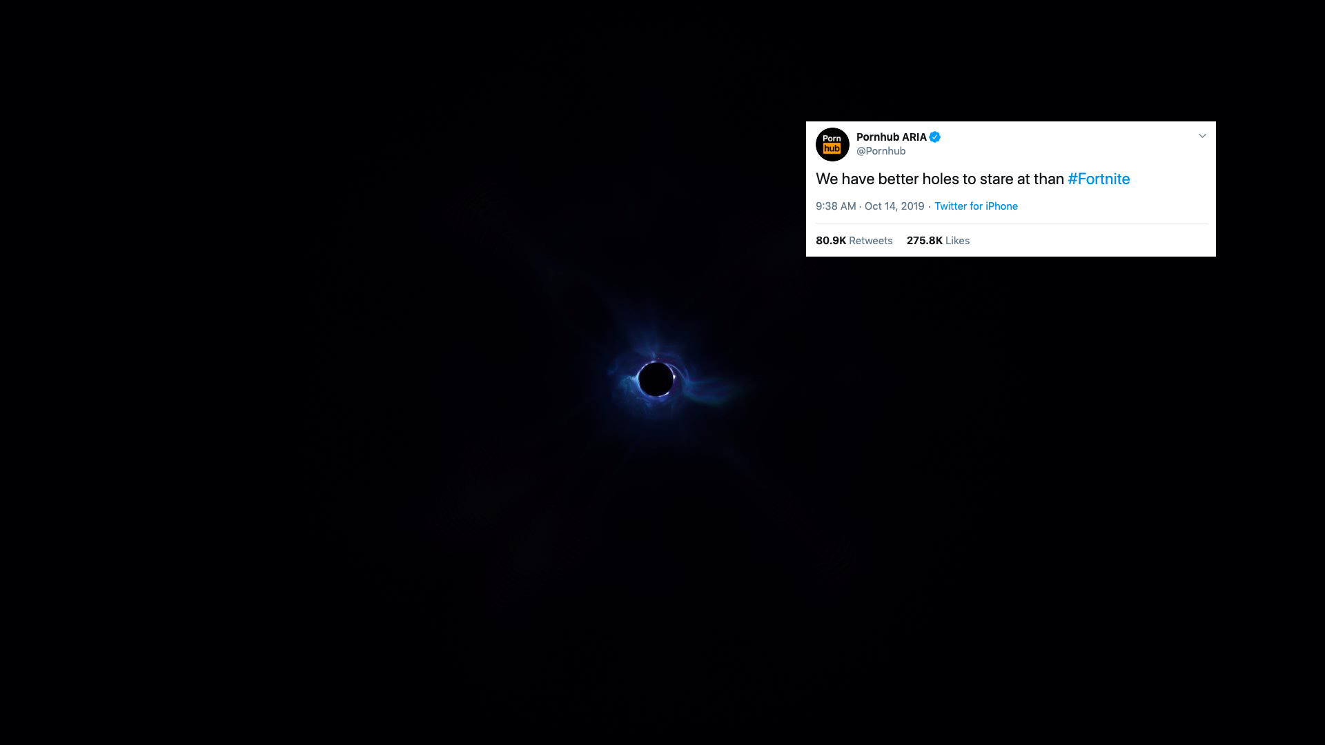 Fortnite Disappeared Into A Black Hole & Fans Have Been Staring Into The Void For Hours