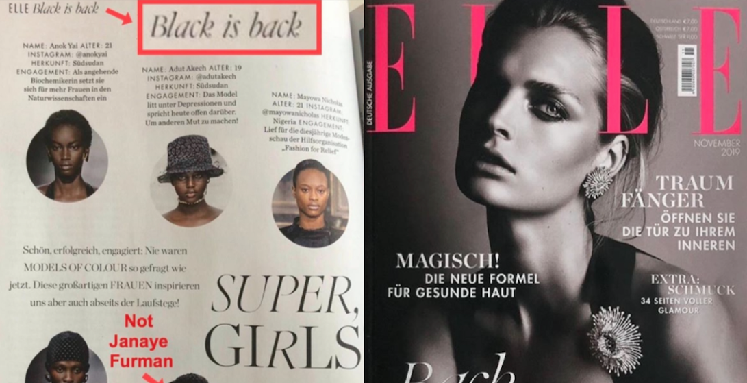 ELLE Germany Is Copping Bulk Heat For Suggesting Black Models Are A Fashion Trend