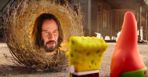 Keanu Reeves Plays A Sexy Tumbleweed In The New ‘SpongeBob’ Movie And No, You’re Not Dreaming
