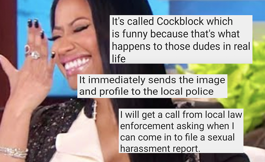 Woman Makes Up Fake App After Receiving Unsolicited Dick Pic & The Response Is Simply Iconic
